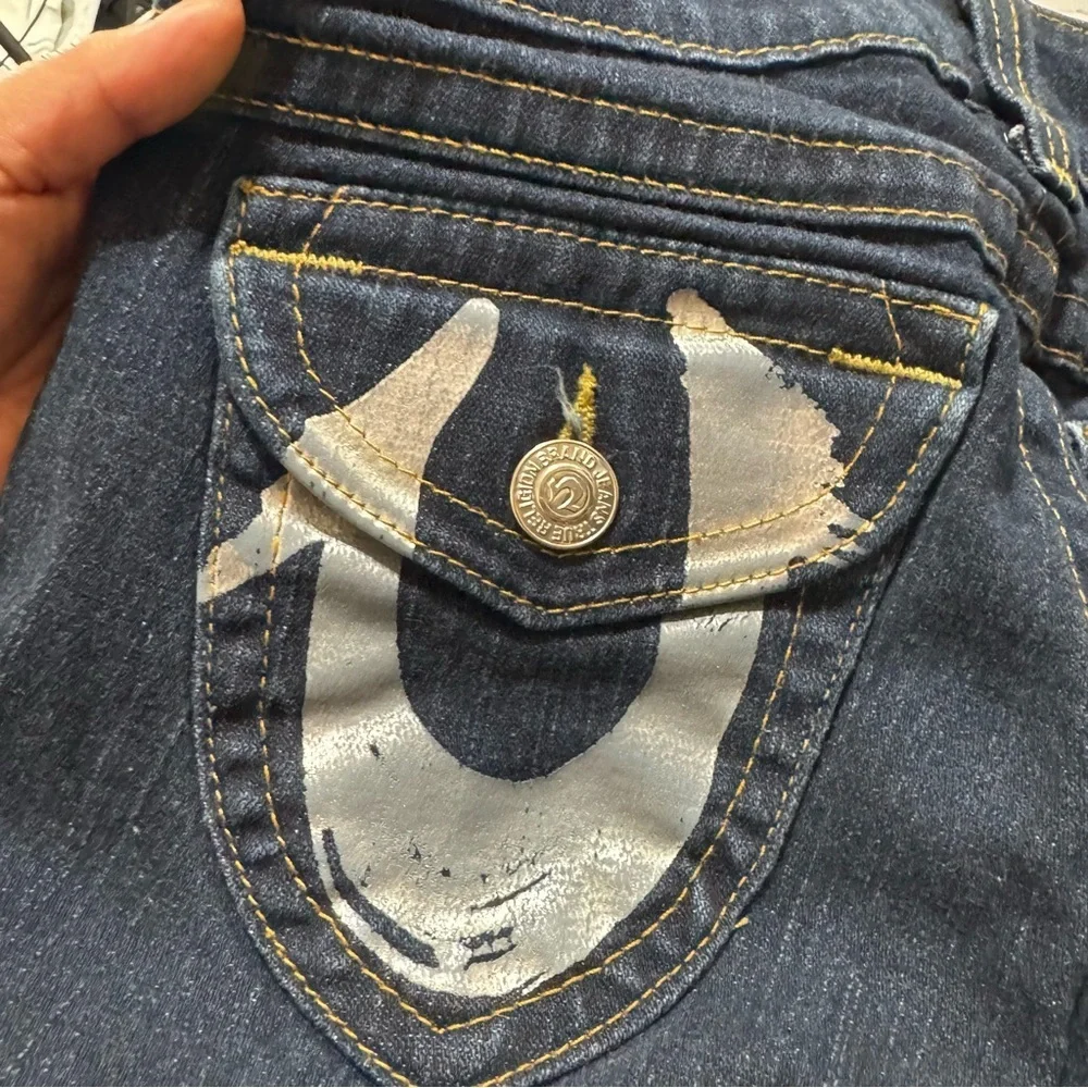 TRUE RELIGION BRAND JEANS “JOEY” boot cut flare Women's Blue Denim Pants 27 EUC - Picture 15 of 15